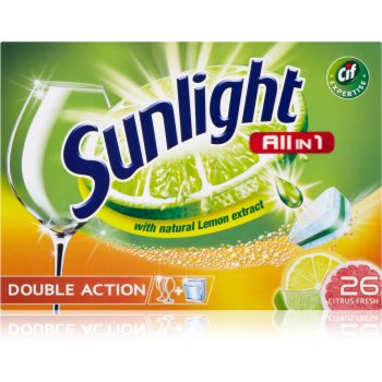Sunlight All in 1 Double Action tablete pentru mașina de spălat vase