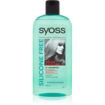 Syoss Silicone Free Color & Volume sampon pentru par vopsit sau suvitat