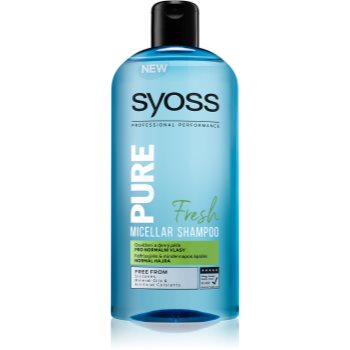 Syoss Pure Fresh șampon micelar răcoritor pentru par normal