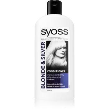 Syoss blonde & silver balsam pentru părul blong și gri