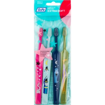 

TePe Kids дитячі зубні щітки extra soft 4шт кольорові варіації
