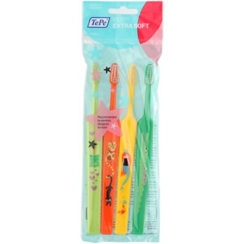 

TePe Kids дитячі зубні щітки extra soft 4шт