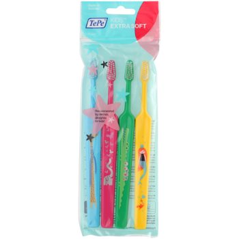 

TePe Kids дитячі зубні щітки extra soft 4шт