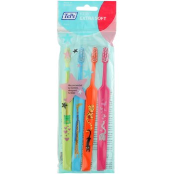 

TePe Kids дитячі зубні щітки extra soft 4шт