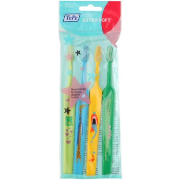 

TePe Kids дитячі зубні щітки extra soft 4шт