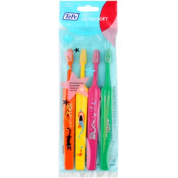 

TePe Kids дитячі зубні щітки extra soft 4шт
