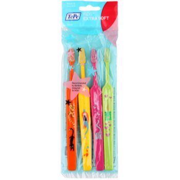 

TePe Kids дитячі зубні щітки extra soft 4шт