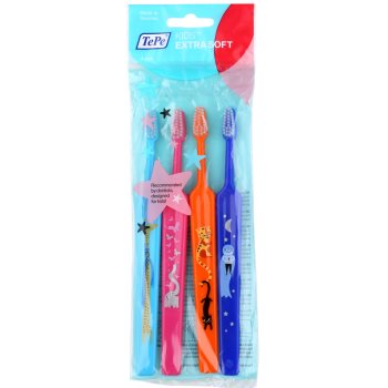 

TePe Kids дитячі зубні щітки extra soft 4шт