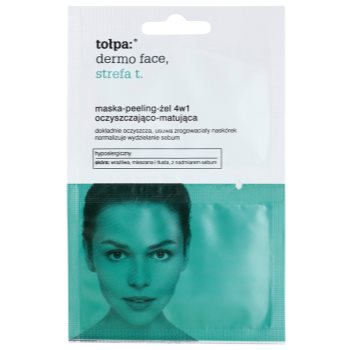 Tołpa Dermo Face T-Zone masca-peeling-gel 4 in 1 pentru tenul gras, predispus la acnee