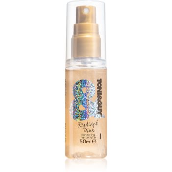 Toni&guy radiant pink spray parfumat pentru par cu particule stralucitoare
