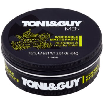 Toni&guy men pasta modelatoare cu efect matifiant