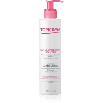 Topicrem uh face gentle cleansing milk lapte demachiant delicat pentru ten uscat și sensibil