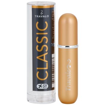 Travalo classic black sticluță reîncărcabilă cu atomizor unisex gold