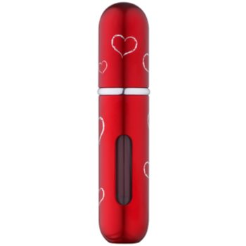 Travalo classic hd hearts sticluta reincarcabila cu atomizér unisex 5 ml red