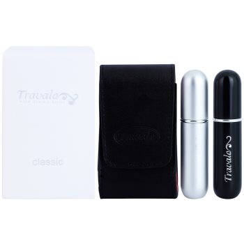 Travalo Classic dárková sada III. plnitelný rozprašovač parfémů 2 x 5 ml + pouzdro