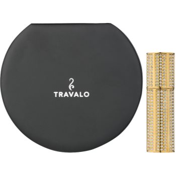 Travalo divine sticluță reîncărcabilă cu atomizor cu cristale swarovski unisex gold