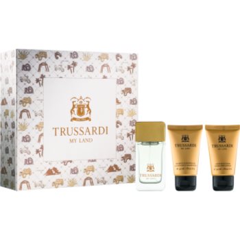 

Trussardi My Land подарунковий набір III Туалетна вода 30 ml + шампунь та гель для душу 30 ml + Бальзам після гоління 30 ml