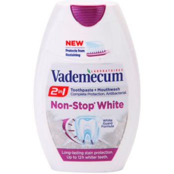 Vademecum 2 in1 Non-Stop White pasta de dinti + apa de gura intr-unul singur