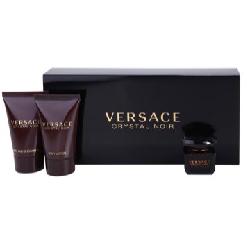 

Versace Crystal Noir подарунковий набір тестер для жінок 5 мл III. Туалетна вода 5 ml + Молочко для тіла 25 ml + Гель для душу 25 ml