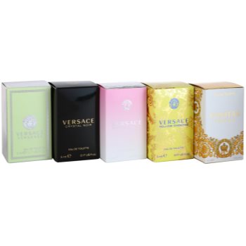 

Versace Mini подарунковий набір III. Versense + Vanitas + Crystal Noir + Bright Crystal + Yellow Diamond Туалетна вода 4 x 5 ml + Туалетна вода 4,5 ml