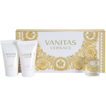 

Versace Vanitas подарунковий набір VII. Туалетна вода 4,5 ml + Гель для душу 25 ml + Молочко для тіла 25 ml