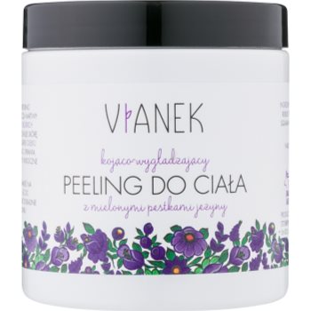 Vianek Soothing tělový peeling s cukrem s vyhlazujícím efektem s rozmělněnými semeny ostružin 250 ml