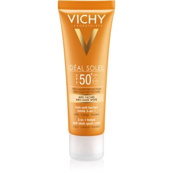 Vichy idéal soleil cremă colorantă împotriva petelor pigmentare 3 în 1 spf 50+