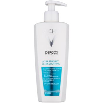 

Vichy Dercos Ultra Soothing ультразаспокоюючий шампунь для сухого волосся та чутливої шкіри голови 390 мл