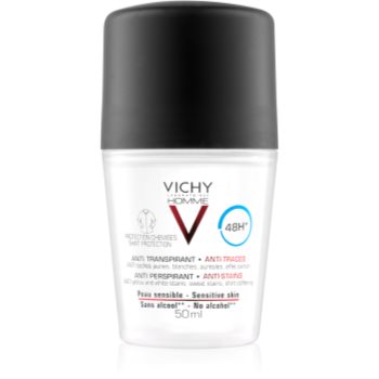 Vichy homme deodorant deodorant roll-on împotriva petelor albe și galbene 48 de ore