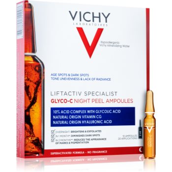 Vichy Liftactiv Specialist Glyco-C fiole împotriva pigmentãrii pentru noapte imagine