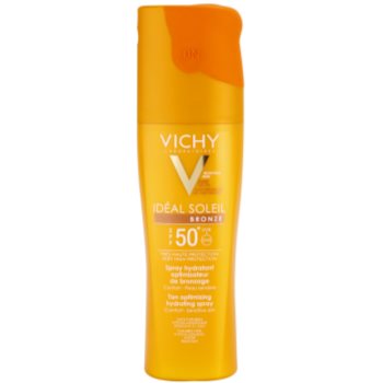 

Vichy Idéal Soleil Bronze зволожуючий спрей для оптималізації засмаги SPF 50+ 200 мл