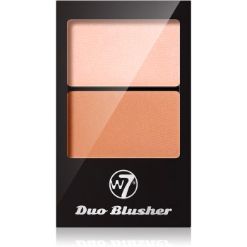 W7 Cosmetics Duo Blusher blush cu pensula