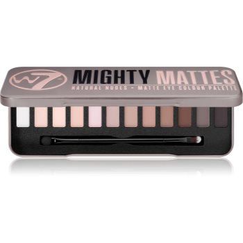 W7 cosmetics mighty mattes paletă cu farduri de ochi cu efect matifiant