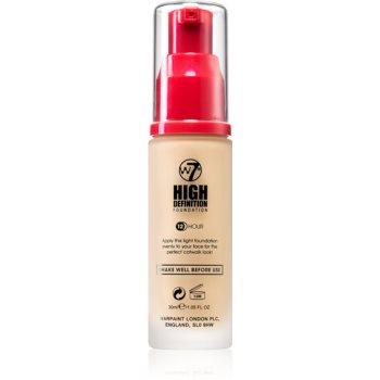W7 Cosmetics HD fond de ten crema hidratant imagine