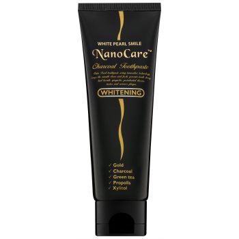 White pearl nanocare whitening pastă de dinți cu nanoparticule de aur și carbon activat