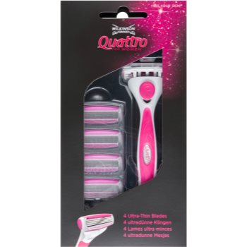Wilkinson sword quattro for women aloe & vit. e aparat de ras rezerva lama 4 pc