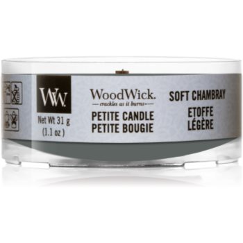 Woodwick soft chambray lumânare votiv cu fitil din lemn