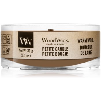 Woodwick warm wool lumânare votiv cu fitil din lemn