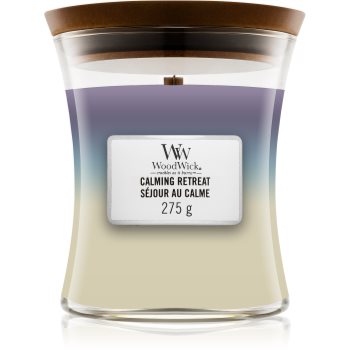 Woodwick trilogy calming retreat lumânare parfumată cu fitil din lemn
