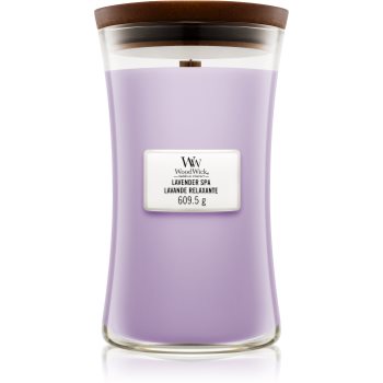 Woodwick Lavender Spa lumânare parfumatã cu fitil din lemn poza