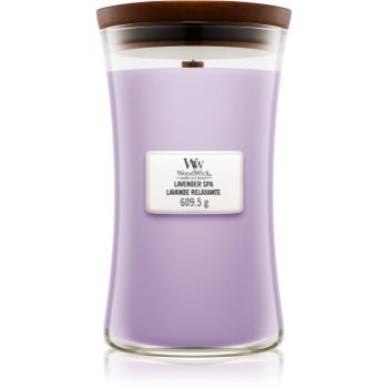

Woodwick Lavender Spa ароматизована свічка 609,5 гр з дерев'яним гнітом
