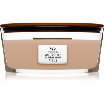 Woodwick vanilla & sea salt lumânare parfumată cu fitil din lemn (hearthwick)
