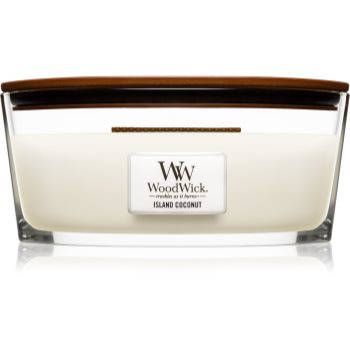 Woodwick island coconut lumânare parfumată cu fitil din lemn (hearthwick)