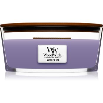 Woodwick Lavender Spa lumânare parfumatã cu fitil din lemn (hearthwick) poza