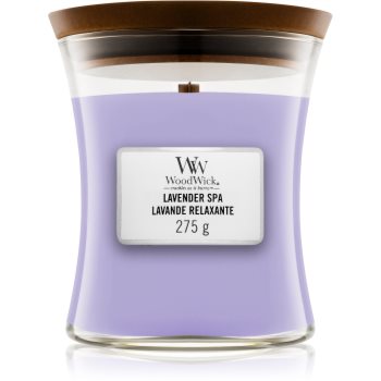 Woodwick lavender spa lumânare parfumată cu fitil din lemn