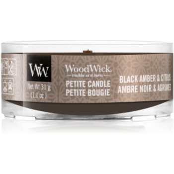 Woodwick black amber & citrus lumânare votiv cu fitil din lemn