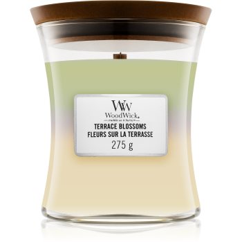 Woodwick Trilogy Terrace Blossoms lumânare parfumatã cu fitil din lemn poza