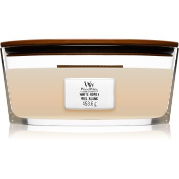Woodwick white honey lumânare parfumată cu fitil din lemn (hearthwick)
