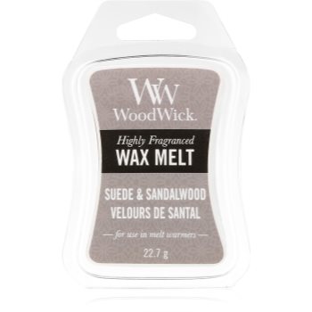 Woodwick suede & sandalwood ceară pentru aromatizator