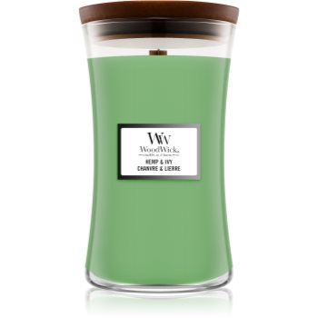 Woodwick hemp & ivy lumânare parfumată cu fitil din lemn
